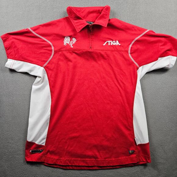 Stiga Shirt Polo Up Rooster Table Tennis Adult Medium Sweden - Picture 1 of 7
